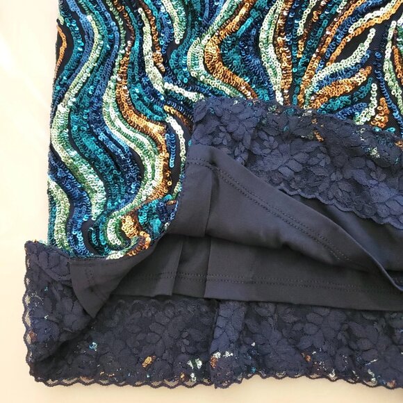 Dress the Population Black Label Nathalia Sequined Long-Sleeve Mini Dress XXL - Picture 12 of 16